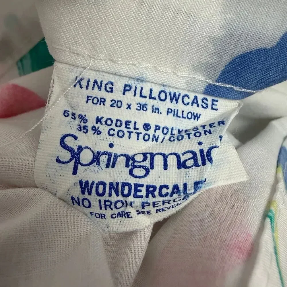 Springmaid King Pillowcase Set White Floral